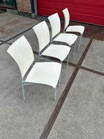 Cassina designer Klapstoelen - Set van 5 Stoelen, Huis en Inrichting, Gebruikt, Wit, Ophalen of Verzenden, Metaal