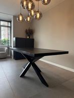 Eettafel zwart 180 x 90 spinpoot matrixpoot industrieel ZGAN, Huis en Inrichting, Tafels | Eettafels, Ophalen, Metaal, 50 tot 100 cm