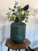 Twee groene windlichten / lantaarns van Tuincentrum De Boet, Overige materialen, Ophalen of Verzenden, Zo goed als nieuw, Groen