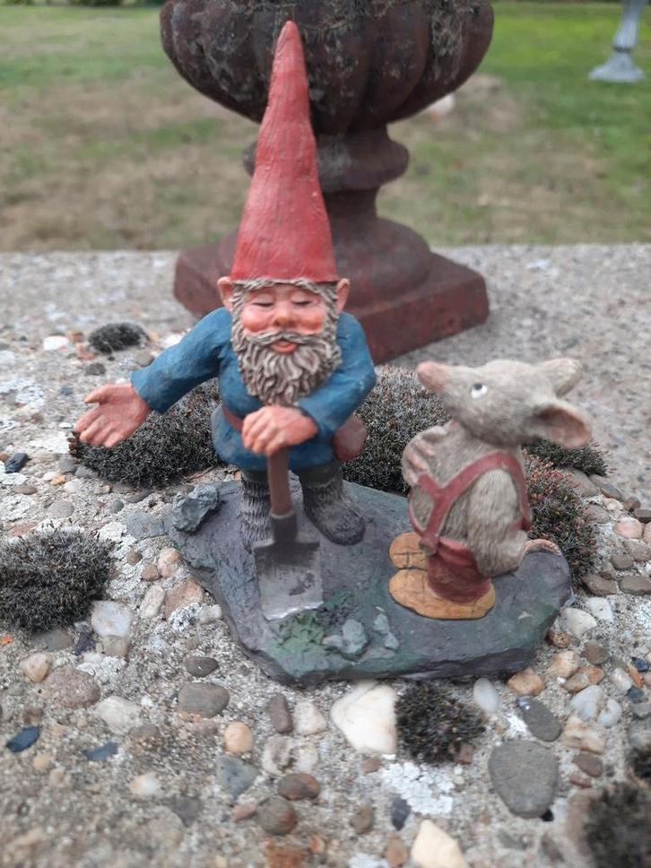 Rien Poortviet classic kabouter samen met muis nr:700111, Verzamelen, Beelden en Beeldjes, Zo goed als nieuw, Ophalen of Verzenden