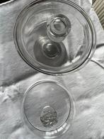 OUDE GLAZEN STOLP EN KOEKSCHAAL, Antiek en Kunst, Ophalen of Verzenden