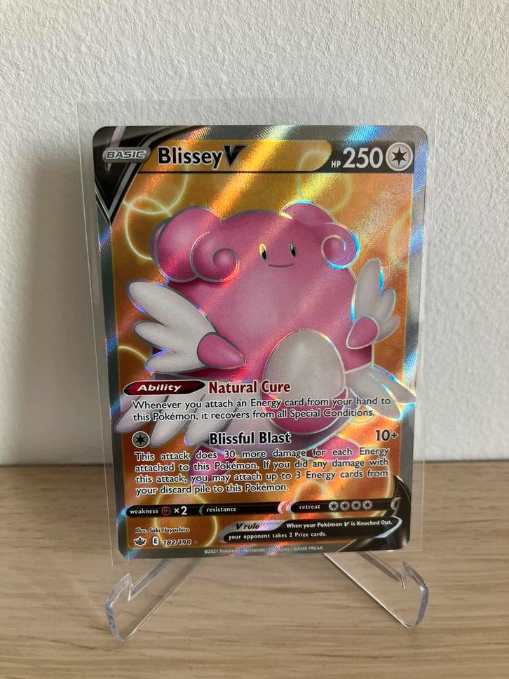 Blissey V 182/198 BOOSTERFRIS, Hobby en Vrije tijd, Verzamelkaartspellen | Pokémon, Zo goed als nieuw, Losse kaart, Foil, Ophalen of Verzenden