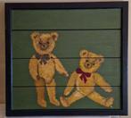 Schilderij beren op houten paneel, Antiek en Kunst, Kunst | Schilderijen | Klassiek, Ophalen of Verzenden
