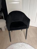 Elegante zwarte fluwelen stoel., Huis en Inrichting, Stoelen, Ophalen, Zwart, Zo goed als nieuw, Eén