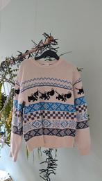 Kersttrui Takkie maat 122/128 creme met blauw, Ophalen of Verzenden, Zo goed als nieuw, Jongen of Meisje, Trui of Vest