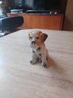 Vintage porselein hondje decoratie, Verzamelen, Beelden en Beeldjes, Ophalen of Verzenden, Zo goed als nieuw, Dier