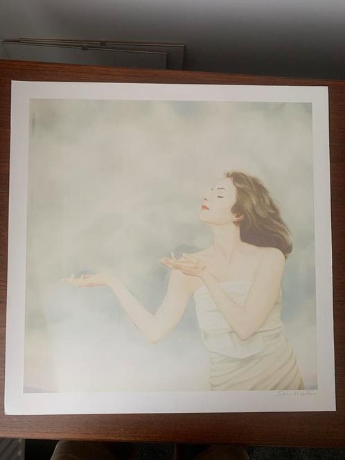 Ans Markus Zeefdruk-Vrouw in Dromerige Omgeving - gesigneerd, Antiek en Kunst, Kunst | Litho's en Zeefdrukken, Ophalen of Verzenden