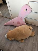 2 grote Miniso knuffels beer en Dinosaurus, Ophalen of Verzenden, Zo goed als nieuw, Beer