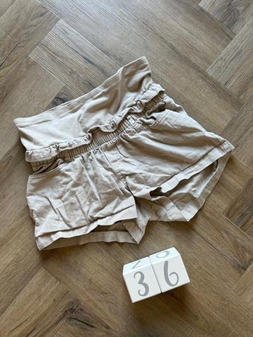 Heel goed beige H&M mama short korte broek zwangerschap S 36 beschikbaar voor biedingen