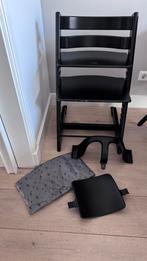 Stokke Tripp trapp zwart incl babyset en kussen, Ophalen, Zo goed als nieuw, Meegroeistoel