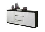Dressoir Forever Chrome Hoogglans zwart wit -Sale!, Ophalen of Verzenden, Nieuw, 25 tot 50 cm, 150 tot 200 cm