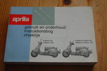 Aprilia Habana en Habana Custom 50 en 125 handleiding beschikbaar voor biedingen