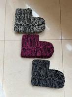 Hand Gebreide sok sloffen one size nieuw, Kleding | Dames, Sokken en Kousen, Ophalen of Verzenden, Nieuw, Zwart, Overige typen