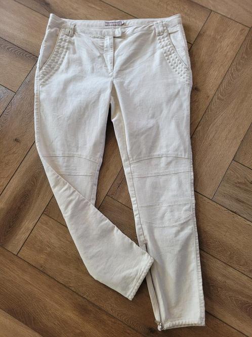 Prachtige creme kleurige broek van Gustav, maat 44, Kleding | Dames, Broeken en Pantalons, Zo goed als nieuw, Maat 42/44 (L), Beige