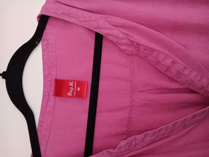 Te Koop: ONLY-M Tuniek/Jurk,  mt 46. Linnen.(J-73), Kleding | Dames, Grote Maten, Zo goed als nieuw, Jurk, Roze, Ophalen of Verzenden