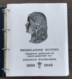 Collectie van ca. 185 munten Wilhelmina 1891 / 1948 in album, Ophalen of Verzenden, Koningin Wilhelmina
