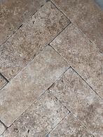 Travertin natuursteen tegels brick mocca, Doe-het-zelf en Verbouw, Tegels, Ophalen, Nieuw, Minder dan 5 m²