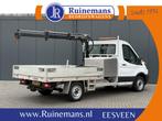 Ford Transit 2.0 TDCI EURO 6 / PICK UP / HIAB KRAAN T-CLX 01, Auto's, Bestelauto's, Euro 6, 4 cilinders, Wit, Onderhoudsboekje