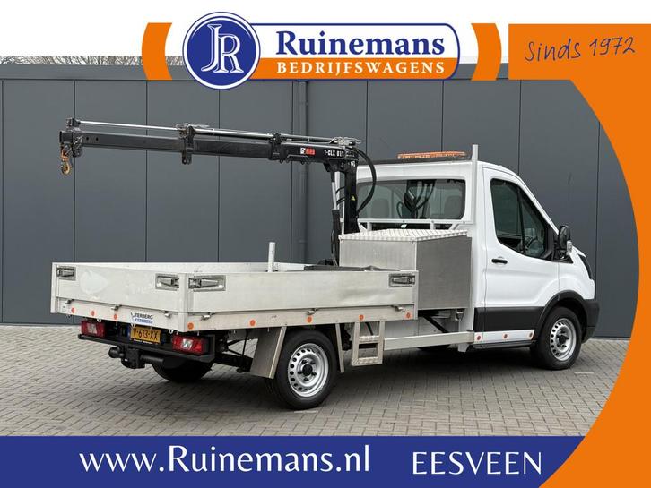 Ford Transit 2.0 TDCI EURO 6 / PICK UP / HIAB KRAAN T-CLX 01, Auto's, Bestelauto's, Te koop, ABS, Airconditioning, Alarm, Bluetooth