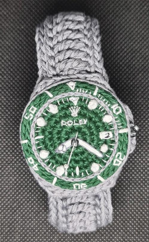 Rolex Submariner Wolex Wollen Horloge/armband., Sieraden, Tassen en Uiterlijk, Armbanden, Nieuw, Overige materialen, Overige kleuren