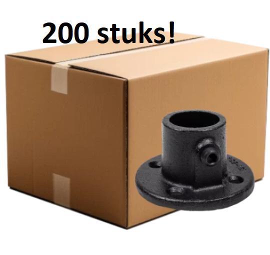 Partij ronde voetplaten zwart 48,3mm - 200 stuks!, Doe-het-zelf en Verbouw, IJzerwaren en Bevestigingsmiddelen, Nieuw