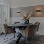 Eetkamerstoelen, Taupe, Velvet, Velours, Ophalen, Zo goed als nieuw, Overige kleuren