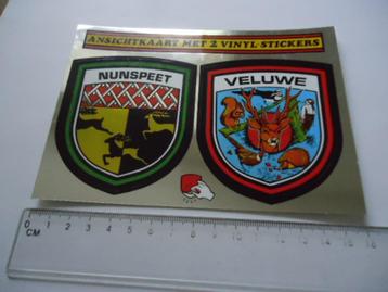 sticker oud VELUWE Nunspeet KAART glansschild retro vinyl beschikbaar voor biedingen