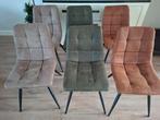 6 Moderne Eetstoelen, Huis en Inrichting, Stoelen, Ophalen, Gebruikt, Overige kleuren, Metaal