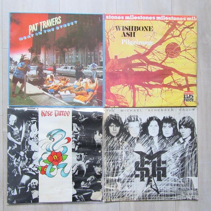 partij Rock/Hardrock Lp's, met waterschade, vinyl uitstekend, Cd's en Dvd's, Vinyl | Rock, Gebruikt, Poprock, 12 inch, Ophalen of Verzenden