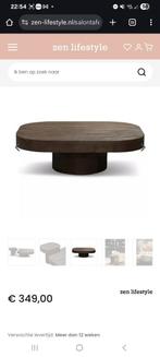 Zen Lifestyle - Organische Salontafel Empire Bruin 80cm, Huis en Inrichting, Ophalen, 50 tot 100 cm, 50 tot 100 cm, Zo goed als nieuw