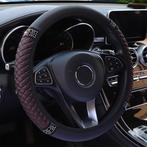 Zwarte Leren Glitter Met Rood Auto Stuurhoes / Stuur Hoes, Verzenden, Nieuw