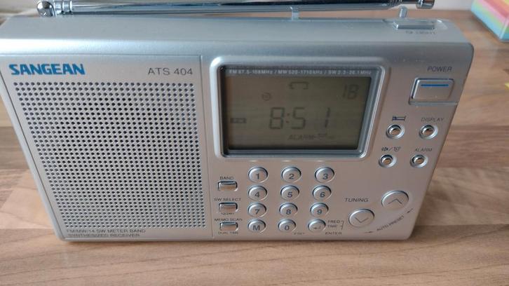 draagbare Sangean ATS 404 wereldontvanger, Audio, Tv en Foto, Radio's, Zo goed als nieuw, Wereldontvanger, Ophalen of Verzenden