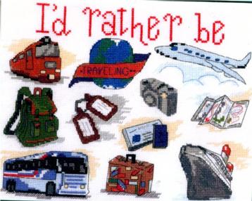 borduurpakket I D rather be traveling marti beschikbaar voor biedingen