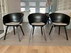 Vier mooie Hay (AAC 22) eetkamerstoelen, Huis en Inrichting, Stoelen, Ophalen, Kunststof, Zwart, Zo goed als nieuw