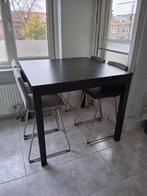 hoge tafel zwart ikea, Ophalen, Gebruikt, 50 tot 100 cm, Vierkant