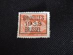 1933 voorafstempeling postzegel Belgie Brussel Bruxelless 5c, Ophalen of Verzenden, Frankeerzegel, Postfris