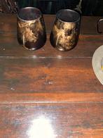 2 mooie windlichten, Huis en Inrichting, Woonaccessoires | Kandelaars en Kaarsen, Overige materialen, Bruin, Ophalen of Verzenden