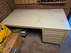 ijzere bureau werktafel met laden, Ophalen, Gebruikt, 120 tot 170 cm