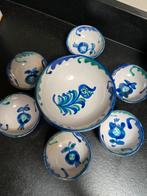 7 Aardewerk Schaaltjes Wit Blauw - Onbeschadigd, Huis en Inrichting, Keuken | Servies, Ophalen of Verzenden, Overige stijlen, Aardewerk