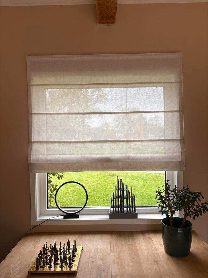 Nieuwe Inbetween Vouwgordijn Kwantum Ella Naturel, Huis en Inrichting, Stoffering | Gordijnen en Lamellen, Nieuw, Beige, Ophalen of Verzenden