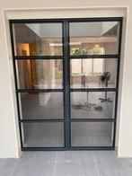 2x Stalen Binnendeur met Glas, Doe-het-zelf en Verbouw, Deuren en Horren, Ophalen, 80 tot 100 cm, Binnendeur, Zo goed als nieuw