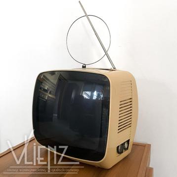 Vintage, retro compacte Indesit televisie, tv met handvat beschikbaar voor biedingen