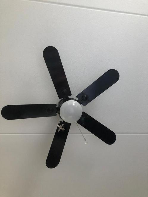 Plafond Ventilatorlamp - 3 Standen, Huis en Inrichting, Lampen | Hanglampen, Gebruikt, Minder dan 50 cm, Metaal, Ophalen