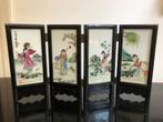 Japans tafelschermpje, handbeschilderd keramiek, antiek, Antiek en Kunst, Ophalen of Verzenden