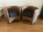 Rotan stoelen met kussens - set van 2, Antiek en Kunst, Ophalen