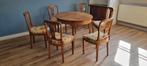 Prachtige Antieke Iepenhouten tafelmet 6 bijpassende stoelen, Vijf, Zes of meer stoelen, Gebruikt, Ophalen