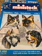 Ministeck Pixel Puzzle - Huisdieren 4 in 1, Ophalen of Verzenden, Gebruikt, (Grond)plaat