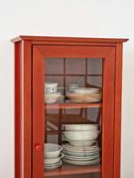 Vintage houten vitrinekastje, Huis en Inrichting, Kasten | Vitrinekasten, Ophalen of Verzenden, 25 tot 50 cm, Glas, 50 tot 100 cm