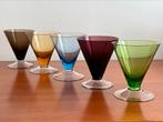 5 glazen á la K6 uit het Carnavalservies. Zie beschrijving, Antiek en Kunst, Antiek | Glas en Kristal, Ophalen of Verzenden