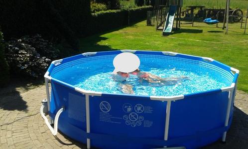 Intex zwembad rond 3,05mtr. met pomp, afdekzijl, gloorautoma, Tuin en Terras, Zwembaden, Gebruikt, Opzetzwembad, Minder dan 80 cm
